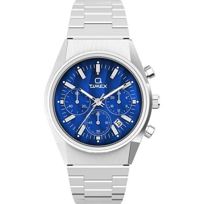 Timex Q Falcon Eye Chrono TW2W33700 Horloge - Staal - Zilverkleurig - Ø 40 mm