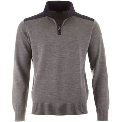 Paul & Shark Trui Wool Half Zip Typhoon 4x4 Contrasts Midden Grijs / male