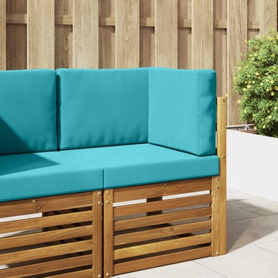 vidaXL - Buitenbankkussen - Polyester - Turquoise - 60 - x - 60 - cm