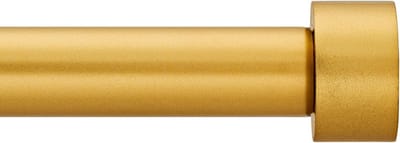 Dailygoods- Gordijnroede Uitschuifbaar - Eindkap Goudkleurig - Diameter 2,5 cm - Verstelbaar van 76 tot 320 cm - Duurzaam Staal - Eenvoudige Installatie - Raamgordijn