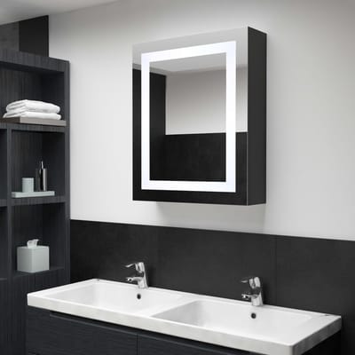 vidaXL - Badkamerkast - met - spiegel - en - LED - 50x13x70 - cm