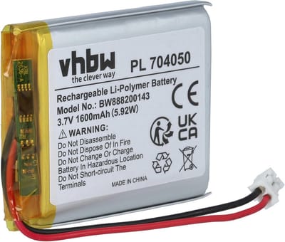 Vervangende Batterij voor Tafel- en Bedlamp (1600mAh, 3.7V, Li-Polymer)