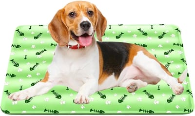 VHV-Koelmat voor Honden en Katten 40x50cm - Zelfkoelende Mat van Ademende Stof - Opvouwbare en Draagbare Koelingsmat voor Huisdieren - Duurzame Hondenmat voor Bank, Bench en Autostoel