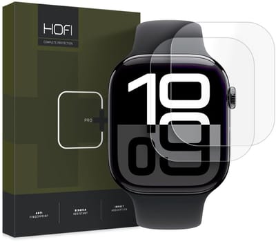 Hofi Hydroflex Pro+ Hydrogel Film 2-Pack Apple Watch 10 (46 Mm) Doorzichtig