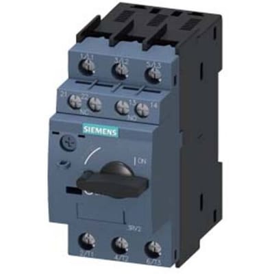 Siemens 3RV2021-1GA15 Vermogensschakelaar 1 stuk(s) Instelbereik (stroomsterkte): 4.5 - 6.3 A Schakelspanning (max.): 690 V/AC (b x h x d) 45 x 97 x