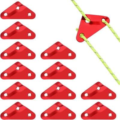 12 Stuks Aluminium Touwspanner voor Kamperen, Tent Accessoires, Verstelbare Touwspanners voor Buitenactiviteiten en Picknicks