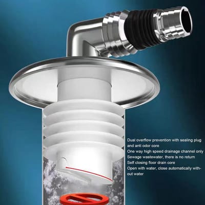 Dailygoods- Afvoerputje 3,4 Inch - Doucheafvoer - Afvoerplug - Afvoerstop - Geurpreventie - Eenvoudige aansluiting - Afvoer