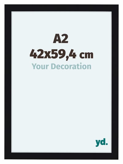 Your Decoration - Fotolijst A2 42x59,4 cm - MDF - Zwart Hoogglans - Como
