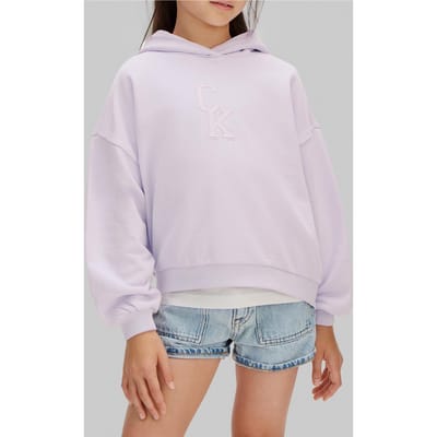 Calvin Klein Girls Ck Hooded Sweatshirt Island Lilac Taglia: 8 | Abbigliamento Sportivo Outlet | kids | Viola