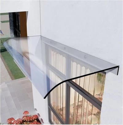 Onzichtbare voordeurluifel, buiten doorzichtige polycarbonaatplaat, regendichte afdekking schaduw onderdak for voordeur patio balkon, zonder standaard, voordeurluifel ( Size : 50*330cm/19.6*129.9in )