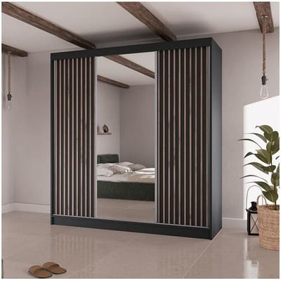 BeautySofa24 Hangkast Lico II 200/61/215 zwart