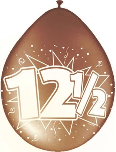 12,5 jaar ballonnen - 16x - koper - Jubileum - versiering - feestballonnen - 12,5 jaar getrouwd versiering feestartikelen