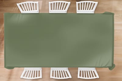 Tafelkleed - Tafellaken - 300x150 cm - Groen - Effen kleur - Olijfgroen - Binnen en Buiten