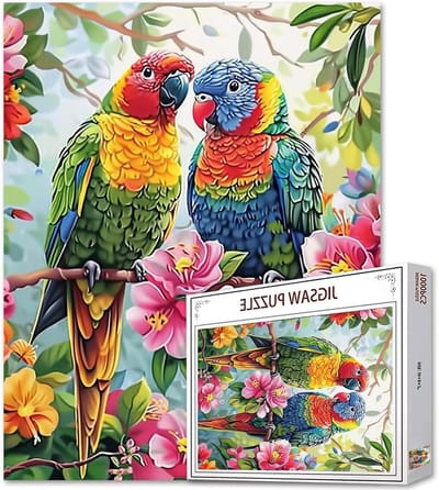 1000 stukjes legpuzzels voor volwassenen graffiti vogels schilderij legpuzzel dier/wildlife puzzels voor uitdagende gezinsactiviteit spel tropische jungle bloemen kunst doe-het-zelf puzzel