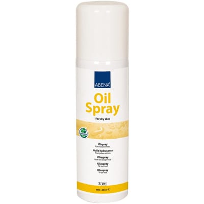 ABENA Olie Spray - Beschermende Olie voor het Hele Lichaam - Voor de Zeer Droge Huid - Bevat Vitamine E en Bisabolol - Vegan - Geschikt als Massageolie - 1x 200ml