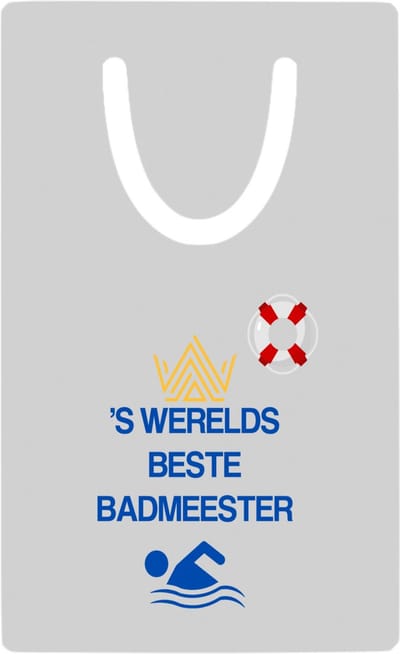Hacebo® - 'S werelds beste badmeester metalen boekenlegger- Badmeester - Badmeesters - badmeesters - cadeau badmeester - zwemmen - zwemdiploma - cadeau - kado - gift - geschenk - vaderdag - lifeguard Bladwijzer boekenleggers - 7.6 cm x 5cm