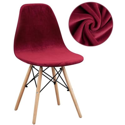 Housse de chaise en velours et tissu polaire, housse de chaise scandinave extensible, housse de siège de salle à manger, pour hôtel, maison, salon 1 Pc