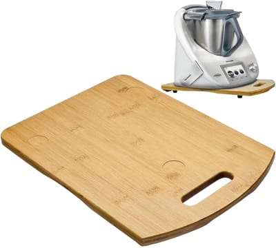 Verrijdbare Aanrechtbladen met Houten Rails - Voorzien Van Praktische Handgrepen en Extra Beschermkussens - voor Keukenapparatuur en Glazen Schuifdeuren