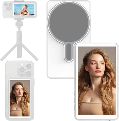 Vlog en selfie monitor scherm voor smartphones met draadloze afstandsbediening en Bluetooth-accessoire voor iPhone en Android