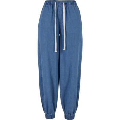 Urban Classics - Light Denim Dames joggingbroek - XS - Blauw