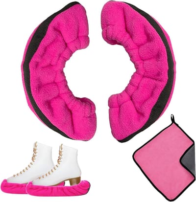 Schaatsbeschermers voor Jongeren, Bescherming voor IJshockey en Kunstrijden, Roze Kleur, One Size, Polyester Materiaal