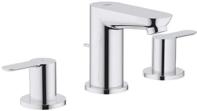 Grohe BauEdge - Wastafelkraan, 3-gats, met waste, chroom 20197000