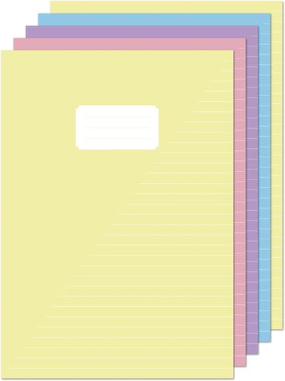 Schrift Kangaro A4 lijn 80 pagina's 60gr pastel assorti pak à 5 stuks