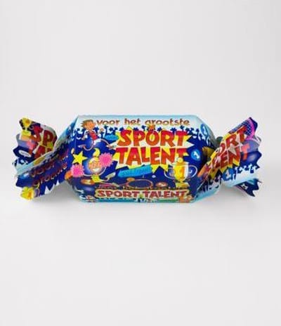 Snoeptoffee - Sporttalent - Gevuld met Drop - In cadeauverpakking met gekleurd lint