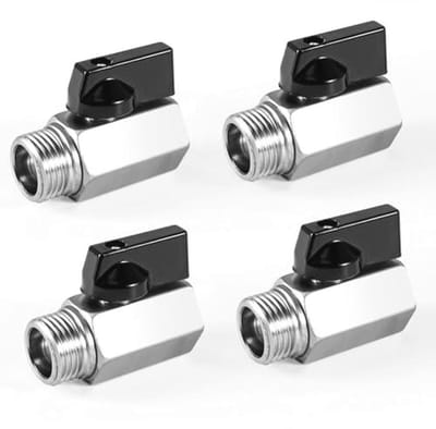 Kogelkranen 1/2 Inch, Buitendraad x Binnendraad, AG x IG Koolstofstaal, Mini Kogelkraan, Afsluitkraan Met Handvat