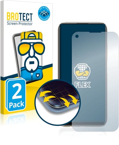 BROTECT - Screenprotector voor Huawei P40 lite - Folie Beschermfolie transparant volledig dekking - 2 Stuks