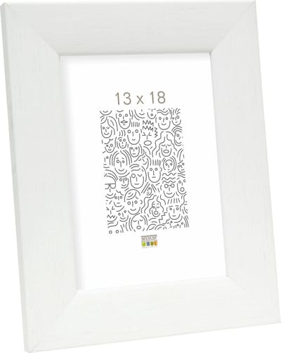 Deknudt Frames fotolijst S53GF1 - witte schilderlook - hout - 13x18 cm