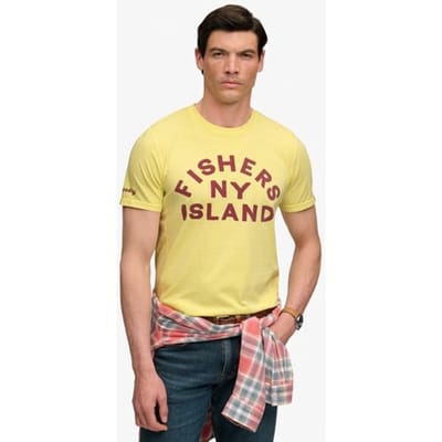 Superdry Outdoor Type T-shirt Yellow Grootte: S