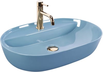 Rea Aura 61 Opzetwastafel Blauw 61X41X13Cm