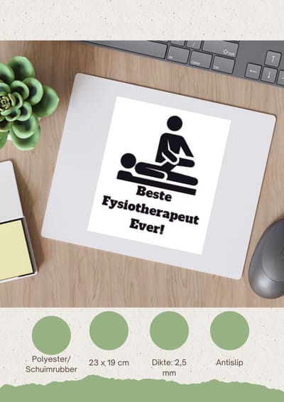Akyol - beste fysiotherapeut Muismat - Beste fysiotherapeut - therapeut - cadeau - 23 bij 19 cm