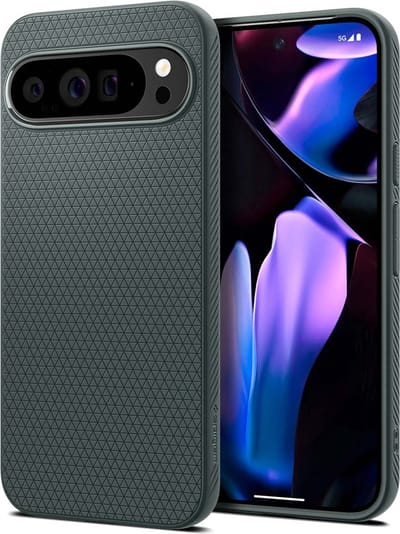 Spigen Liquid Air Hoesje Geschikt voor Google Pixel 9 Pro XL - Back Cover Flexibel TPU Groen