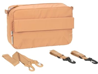 Hobo Organizer voor Kinderwagen - Schoudertas voor Babywagens met Bevestiging en Praktische Opbergruimte - Camel Kleur