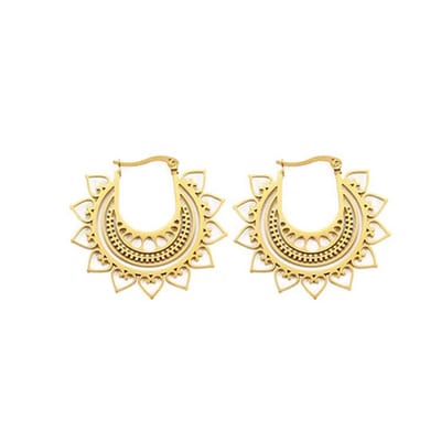 WeLoveSilver - chirurgisch stalen oorringen - Balinese stijl - goudkleurig