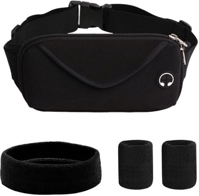 Dailygoody - Heuptas - Multifunctionele heuptas - Waterdicht - Zwart - Sportaccessoires - Voor outdooractiviteiten - Uniseks