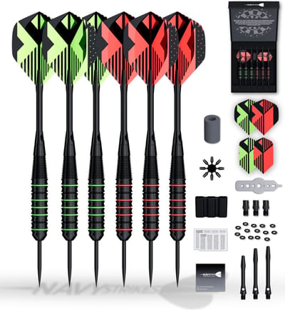 Navy Strikes Dartpijlen Set - 20 22 Gram - 6 Darts - 21 23 Gram Aanpasbaar - 61 Delige Dartset