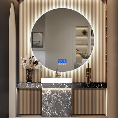 Ronde LED Badkamerspiegel 100cm - Lichtdicht, Anti-condens & Dimbaar