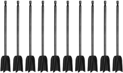 Hars Mixer Peddels - Roerstaafjes Set - Materiaal Mengen - Spiraalvormig Ontwerp - 10 Stuks 22cm - Zwart