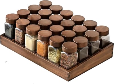 Specerijenrek – Kruidenrek - Kruidenpotjes - Kruiden orginazer - Voor Keuken & Kruidenopslag – 24 potjes
