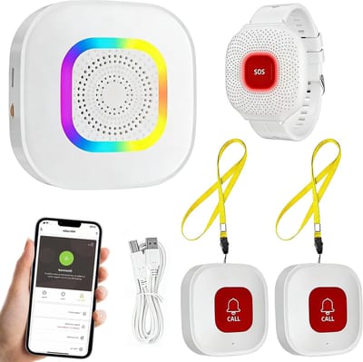 Noodoproep Systeem - Senioren Alarm - Veiligheid Thuis - Wifi Koppeling - 11x7x13 cm