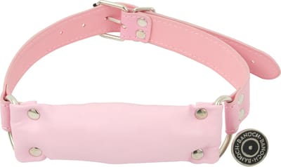 Banoch - Bit gag soft straight pink - bitgag van imitatieleer roze
