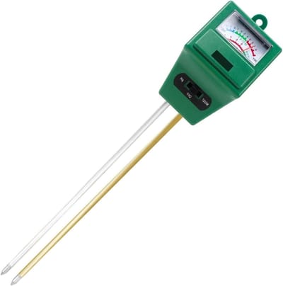 Bodem PH Meter - Hygrometer Zuurmeter - Planten Verzorging - 4 In 1 Functionaliteit - 20 cm Sonde - Groen