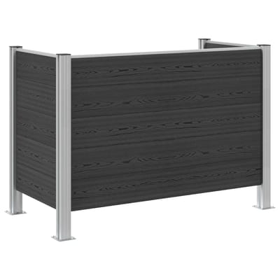 vidaXL - Afvalbak - Schutting - Grijs - 161 - x - 85 - x - 115 - cm - Aluminium - en - WPC