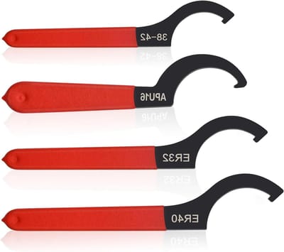 Verstelbare C-haak Sleutels Set van 4 Stuks, Inclusief Antislip Handvat, Geschikt voor Graveermachines en Draaddempers, Professioneel Gereedschap voor Precisiewerk