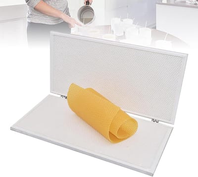 Bijenwas Vellen Machine - Honingraat Mal - Bijenteelt Productie - Handgeperste Fundering - 415 cm - Zilver
