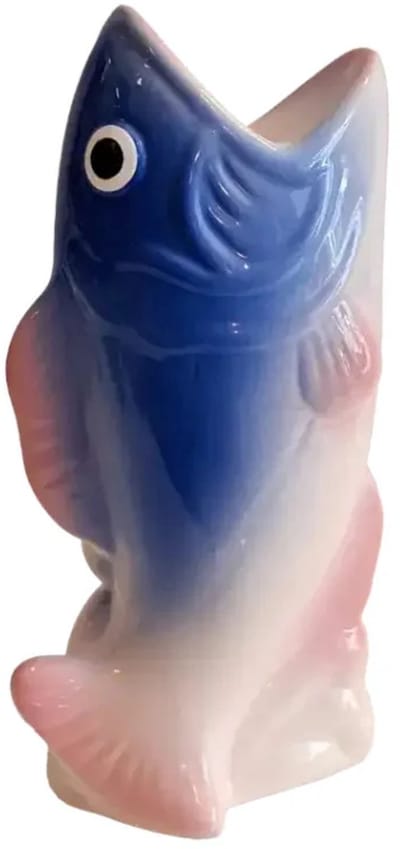 Kitsch Kitchen - Vaas Vis - blauw/roze