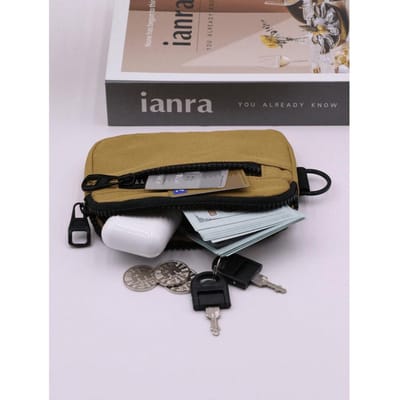 1 st Buiten Multifunctionele Pouch Kan Oordopjes Sleutels Kaarthouder Portemonnee Casual Stijl Product Voor Mannen Mini Portemonnee kaki
